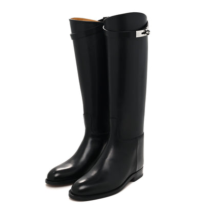 Hermes Box Kelly Jumping Boots 35 Black 3 of 8