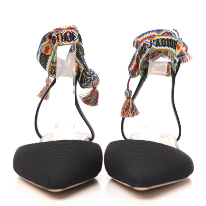 Christian Dior Technical Canvas J'adior It Flats 37 Black Multicolor 3 of 8