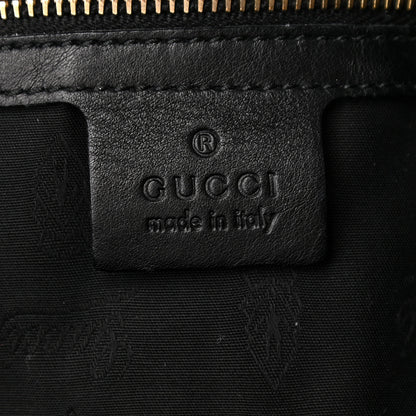 Gucci Calfskin Suede Large New Jackie Web Shoulder Bag Black 6 of 9