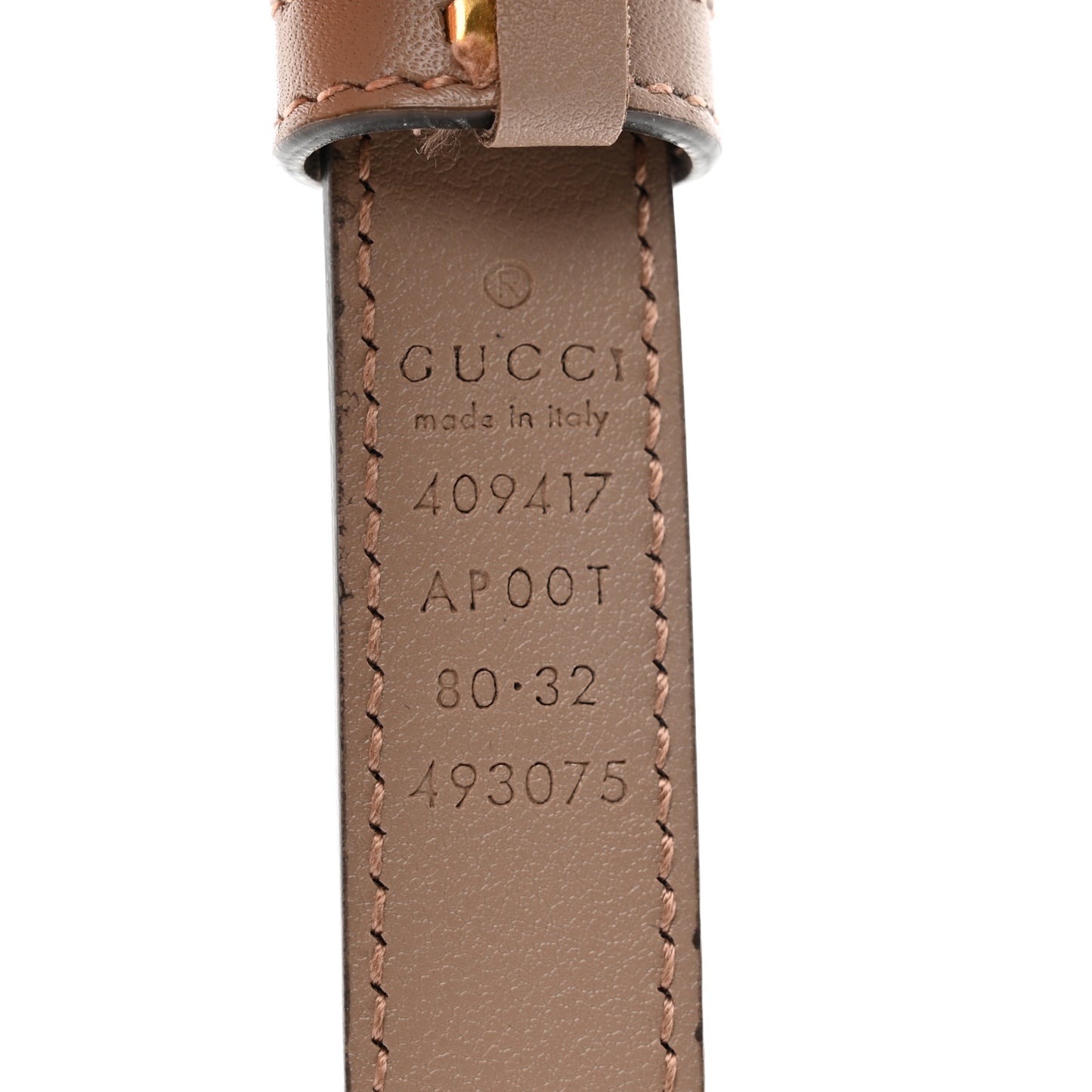 Calfskin Double G 20mm Belt 80 32 Porcelain Rose
