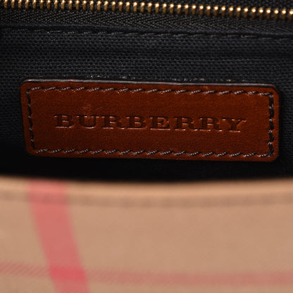 Burberry House Check Bridle Calfskin Small Abbott Crossbody Bag Tan 6 of 13