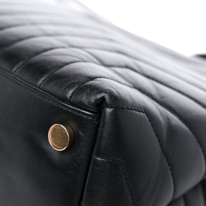 Saint Laurent Calfskin Y Quilted Monogram Large Loulou Chain Satchel Black 14 of 20