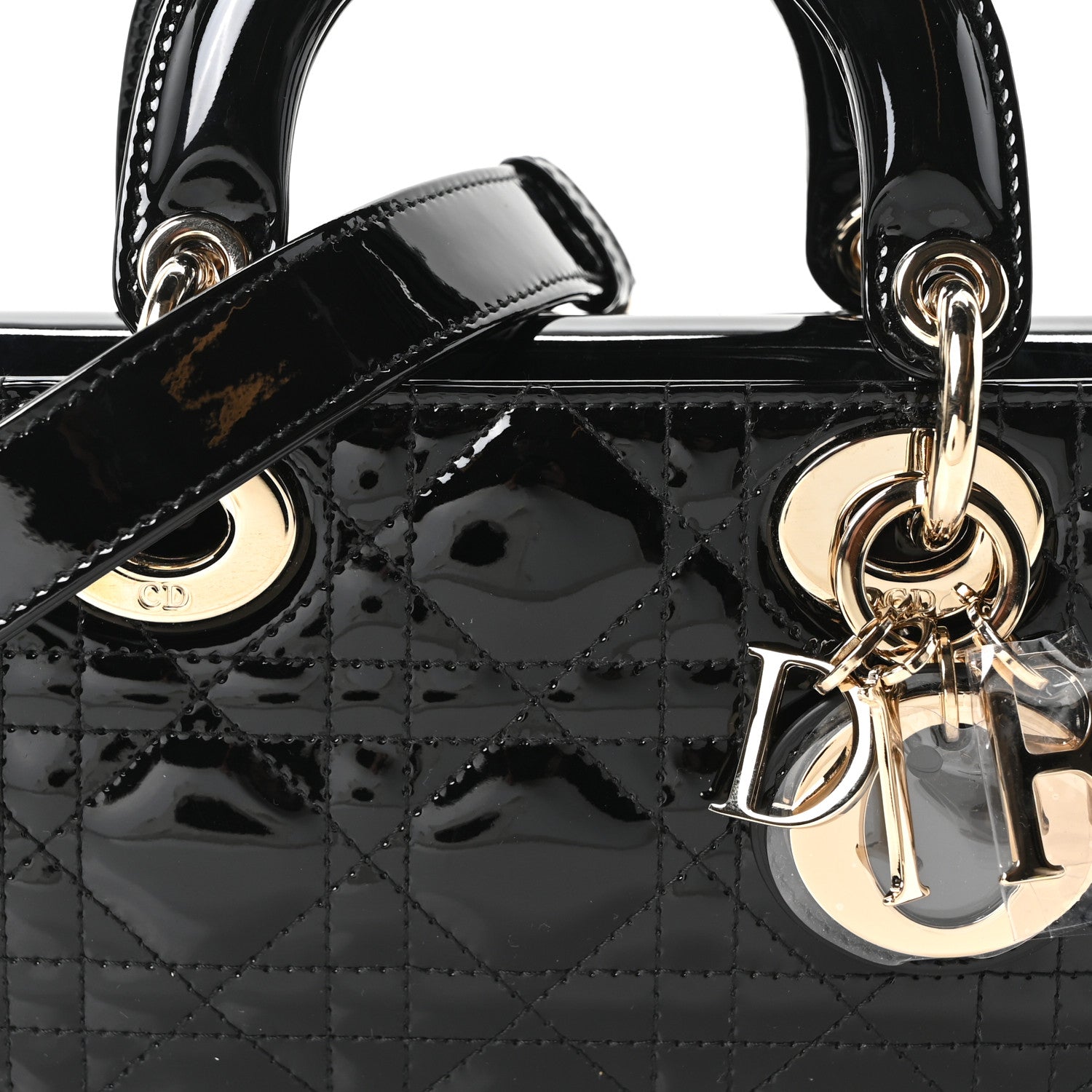 Christian Dior Patent Cannage Small Lady D-Joy Black 1840361