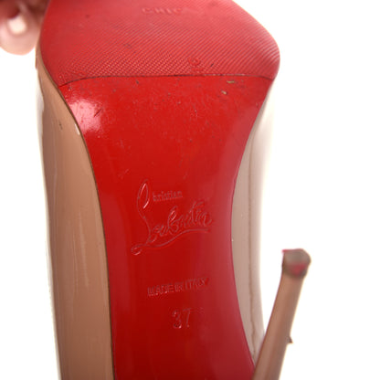 Christian Louboutin Patent Pigalle 100 Pumps 37 Nude 7 of 11