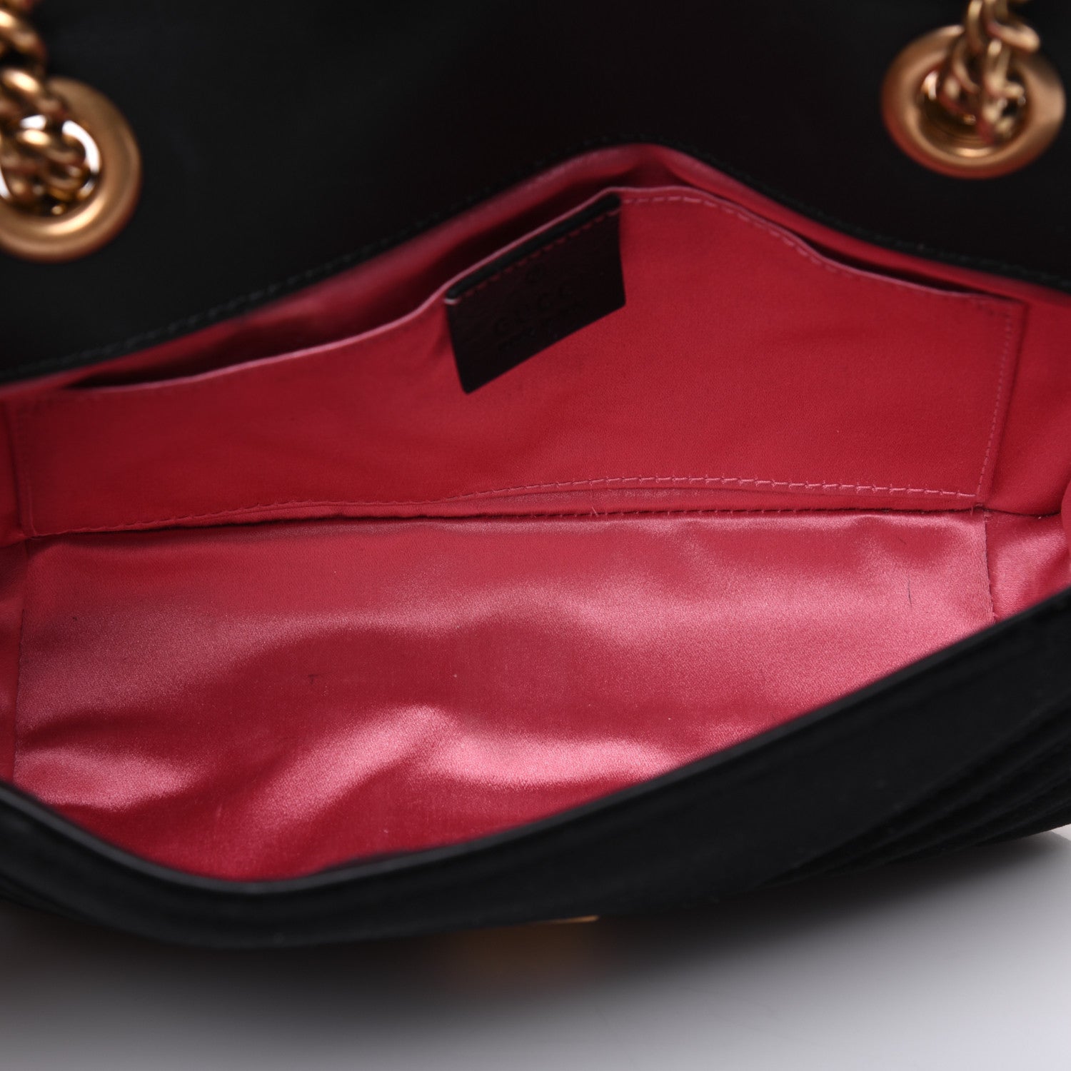 Gucci Velvet Matelasse Mini GG Marmont Shoulder Bag Black 5 of 18