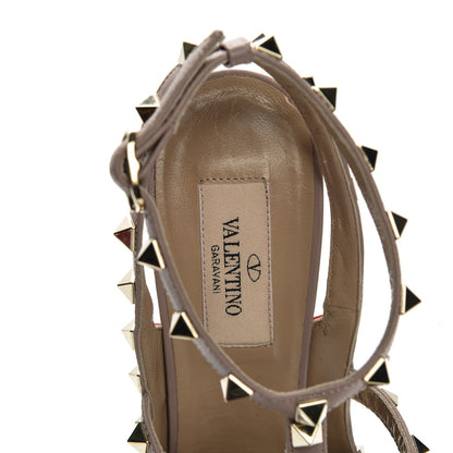Valentino Garavani Patent Rockstud Ankle Strap 100mm Pumps 37.5 Rosso Valentino Poudre 6 of 7