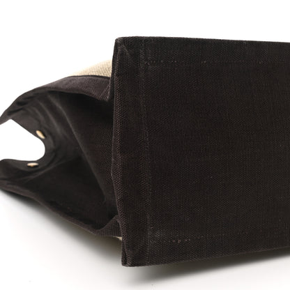 Saint Laurent Linen Calfskin Rive Gauche Tote Natural 9 of 10