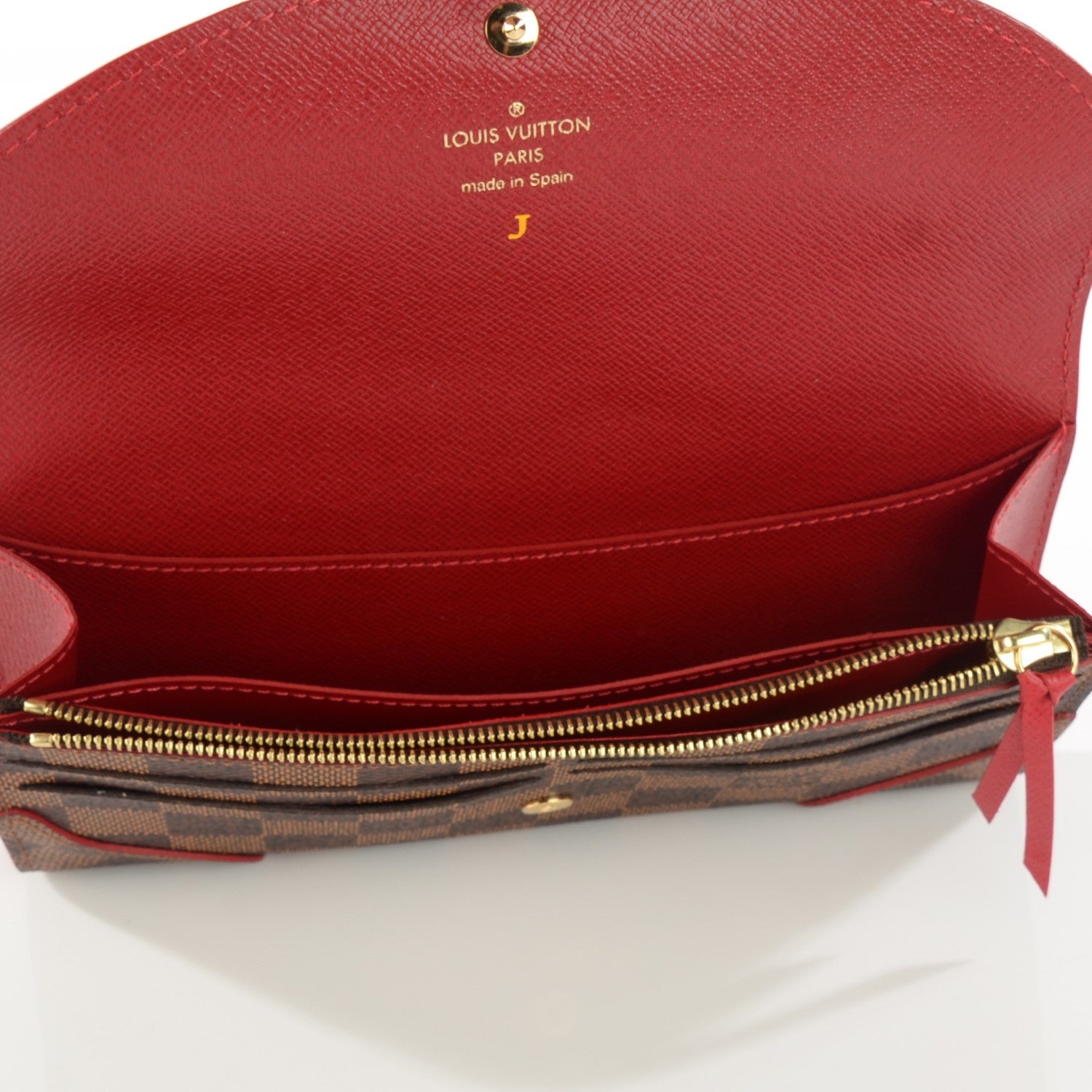 Louis Vuitton Damier Ebene Caissa Wallet Cherry 5 of 7