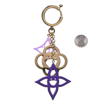 Louis Vuitton Brass Enamel Cosmic Blossom Bag Charm Violet 2 of 3