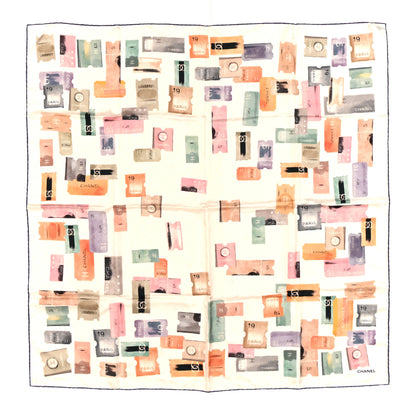Chanel Silk Square Scarf Pink Multicolor 1 of 3