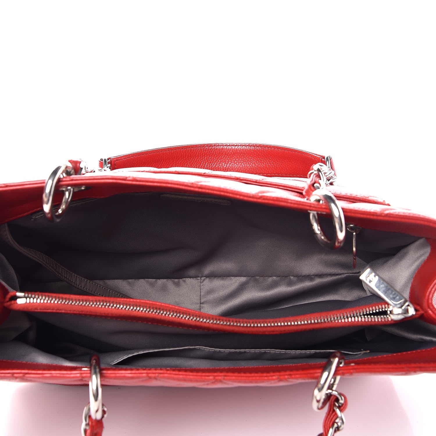 Chanel Caviar Quilted Grand Shopping Tote GST Red 5 of 8