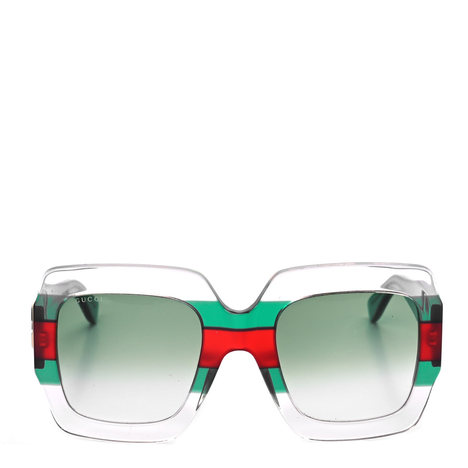 Gucci Square Web Frame GG0178S Sunglasses Green Red 4 of 7