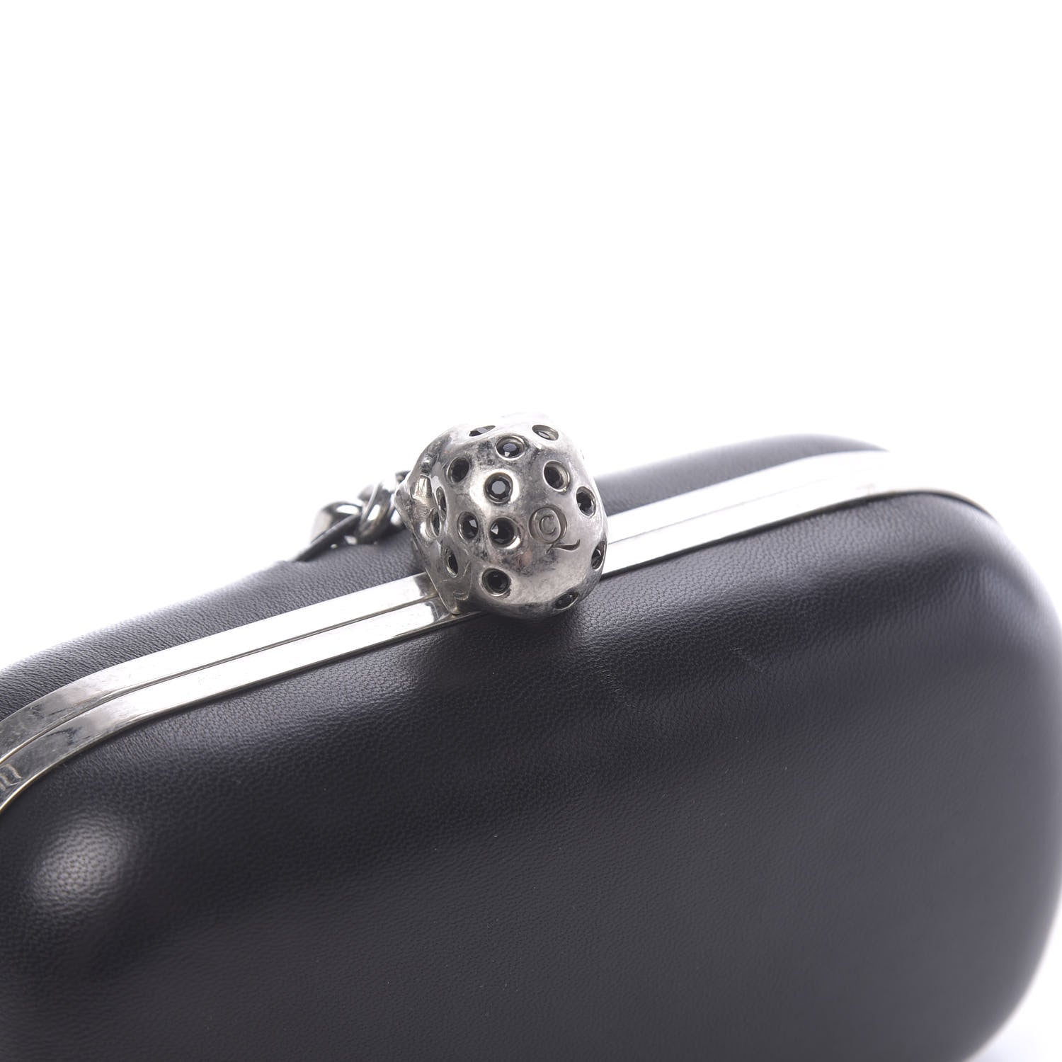 Alexander McQueen Nappa Skull Chain Box Clutch Black 11 of 12