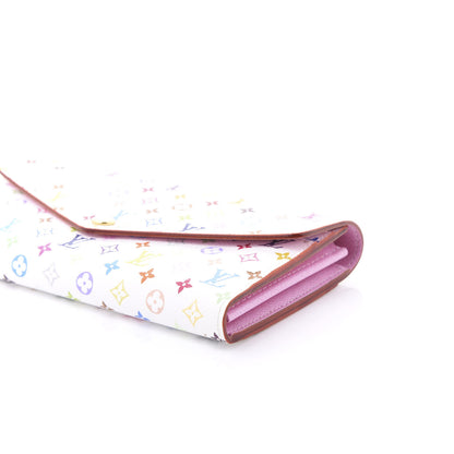 Louis Vuitton Multicolor Sarah Wallet NM White Litchi 6 of 8