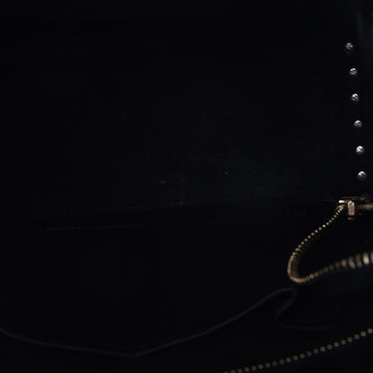 Valentino Garavani Vitello Rockstud Double Handle Tote Black 12 of 17