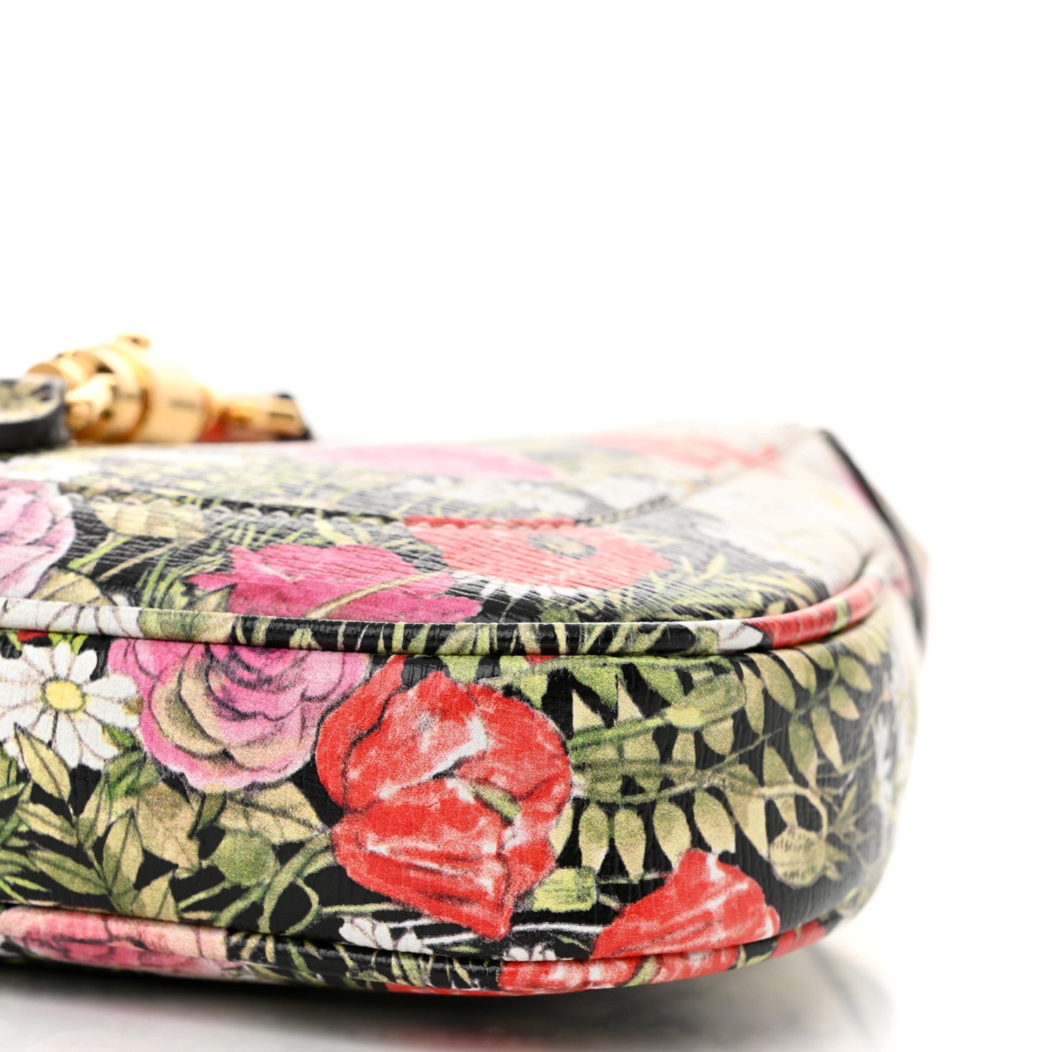 Gucci X YUKO HIGUCHI Shangai Calfskin Floral Print Mini Jackie 1961 Hobo White Multicolor 9 of 9