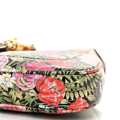 Gucci X YUKO HIGUCHI Shangai Calfskin Floral Print Mini Jackie 1961 Hobo White Multicolor 9 of 9