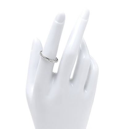 David Yurman Sterling Silver Cable Classics Band Ring 54 7 2 of 4