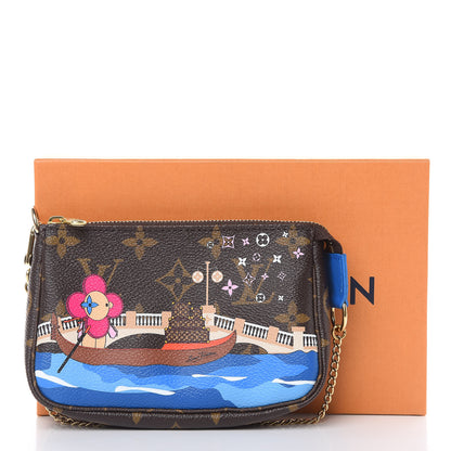 Louis Vuitton Monogram 2019 Christmas Animation Mini Venice Pochette Accessories Blue 8 of 8