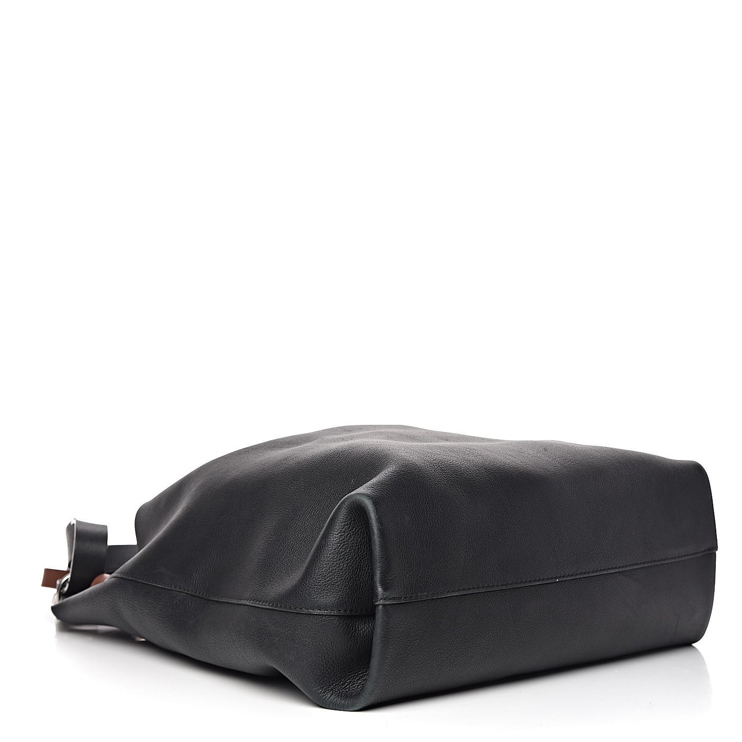 Calfskin Grommet Hobo Black
