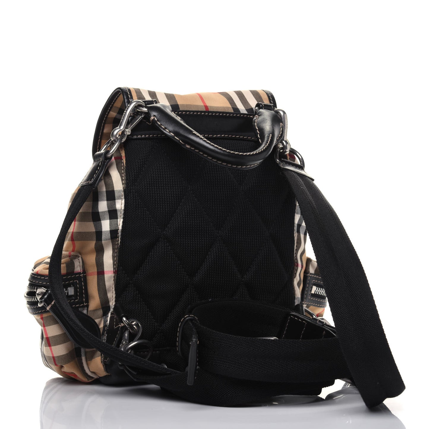 Vintage Check Small Rucksack Backpack Archive Beige