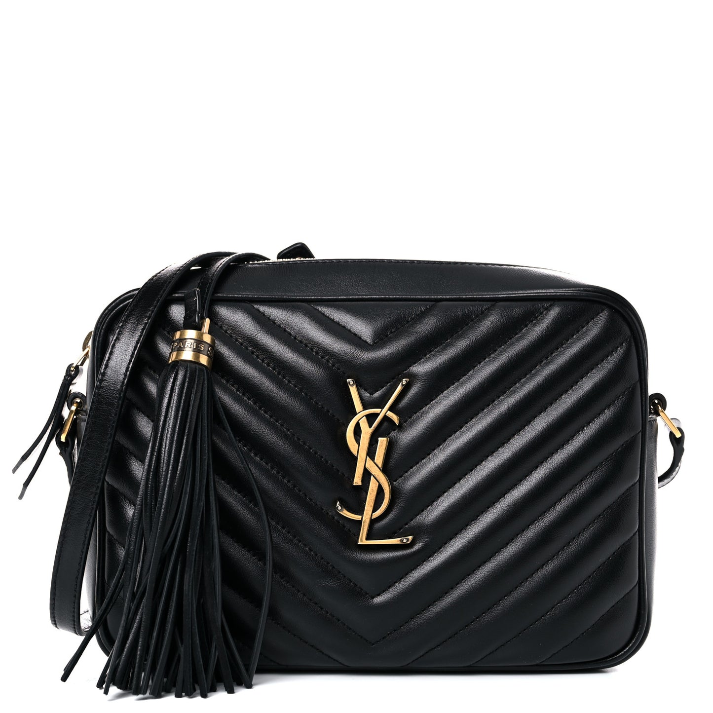 Calfskin Matelasse Monogram Lou Camera Bag Black