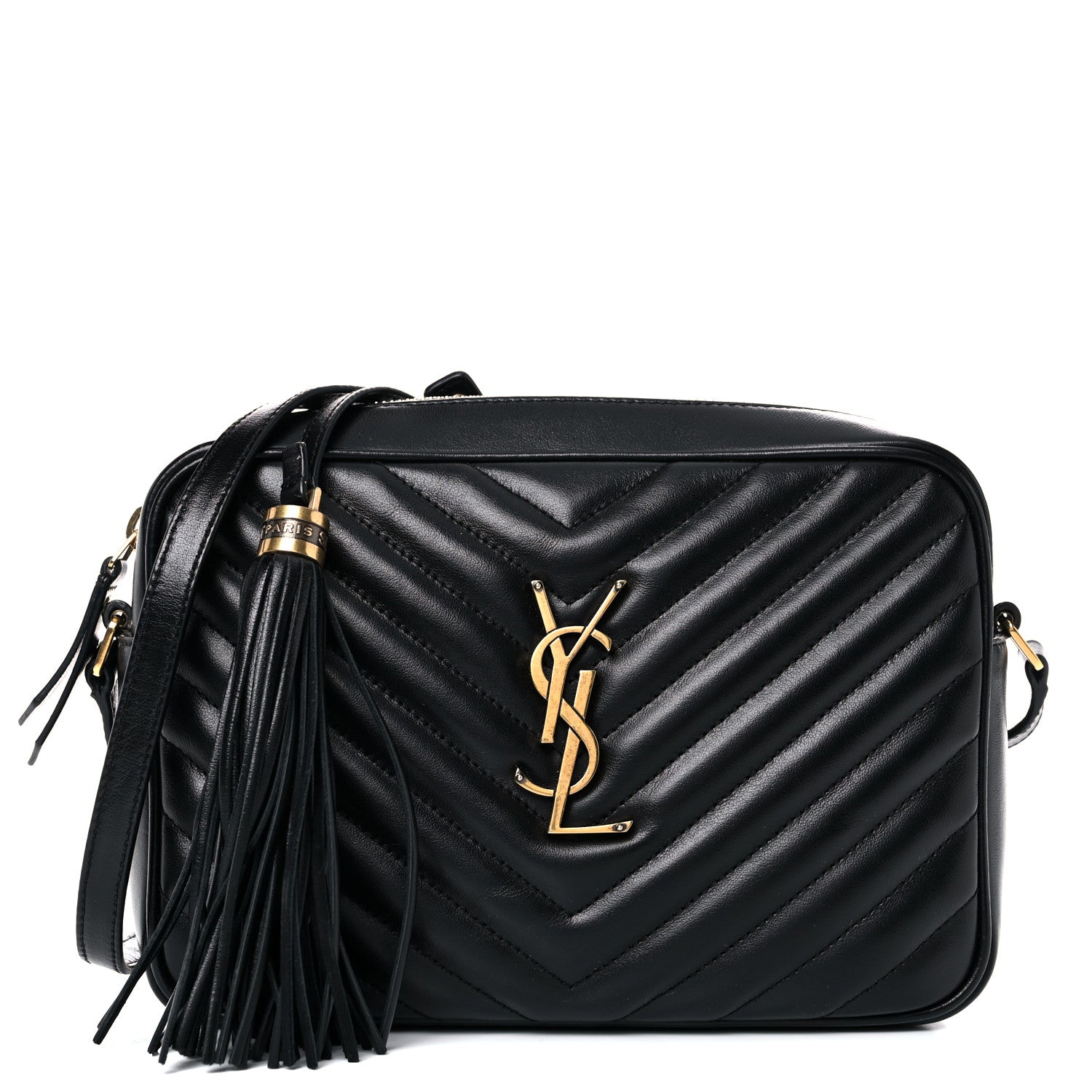 Saint Laurent Calfskin Matelasse Monogram Lou Camera Bag Black 1 of 14
