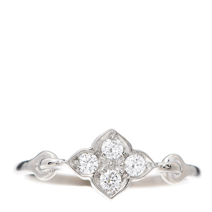 Cartier 18K White Gold Diamond Hindu Floral Ring 47 4 1 of 4