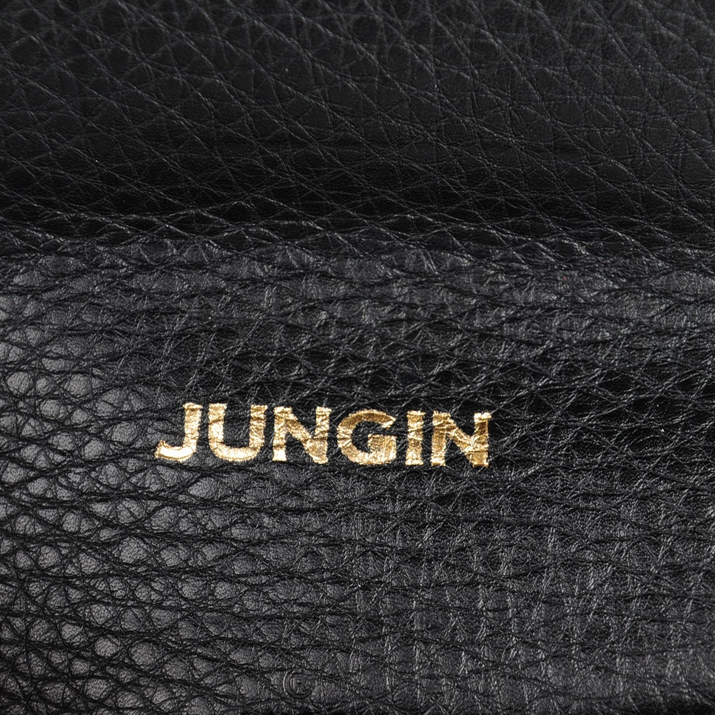 Calfskin Web Horsebit Chain Clutch Wallet Black