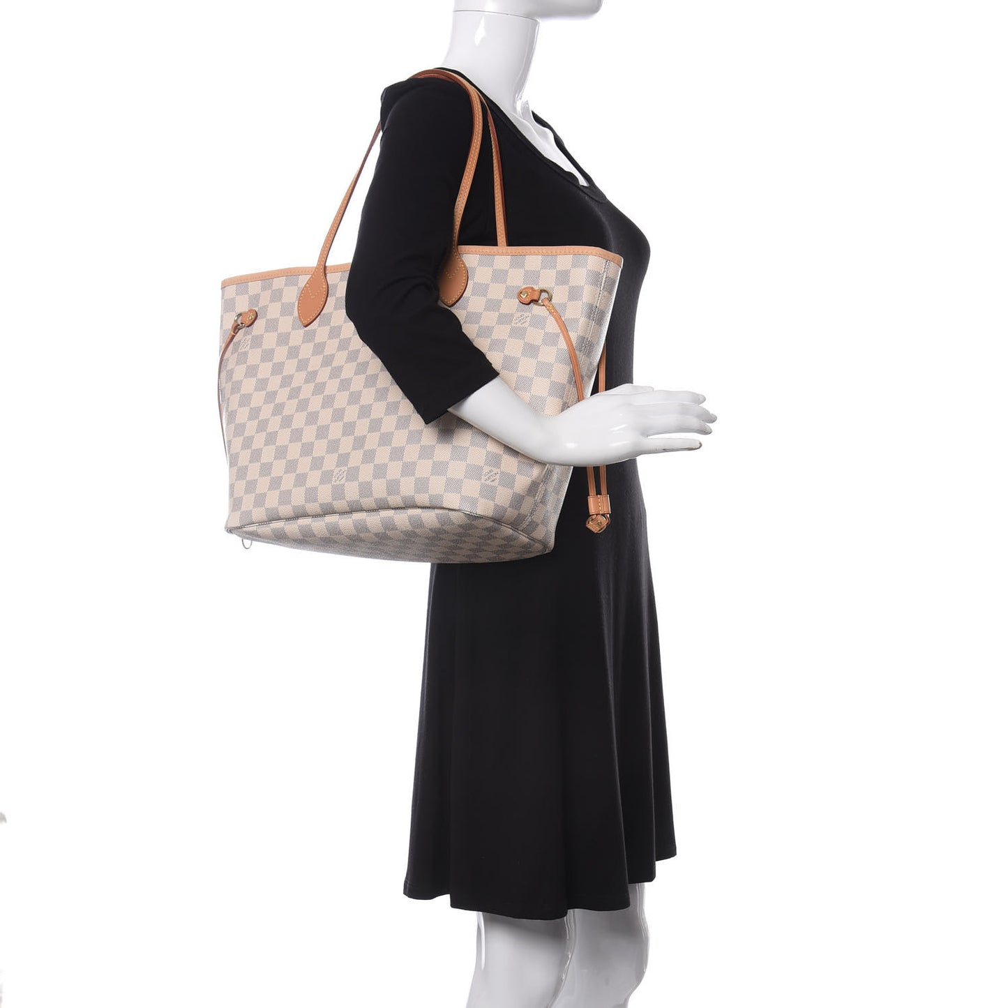 Damier Azur Neo Neverfull MM Rose Ballerine