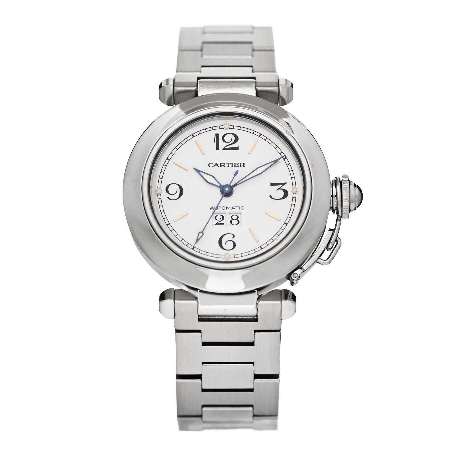 Cartier Stainless Steel 35mm Pasha C Big Date Automatic Watch 1 of 4