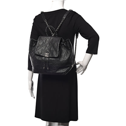 Chanel Grained Calfskin Stitched Braided With Style Backpack Black 2 of 10