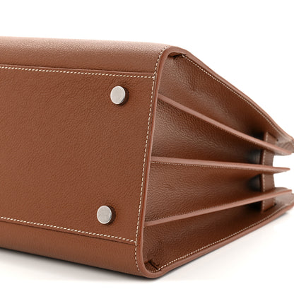 Saint Laurent Grained Calfskin Topstitch Small Sac De Jour Saddle 10 of 13