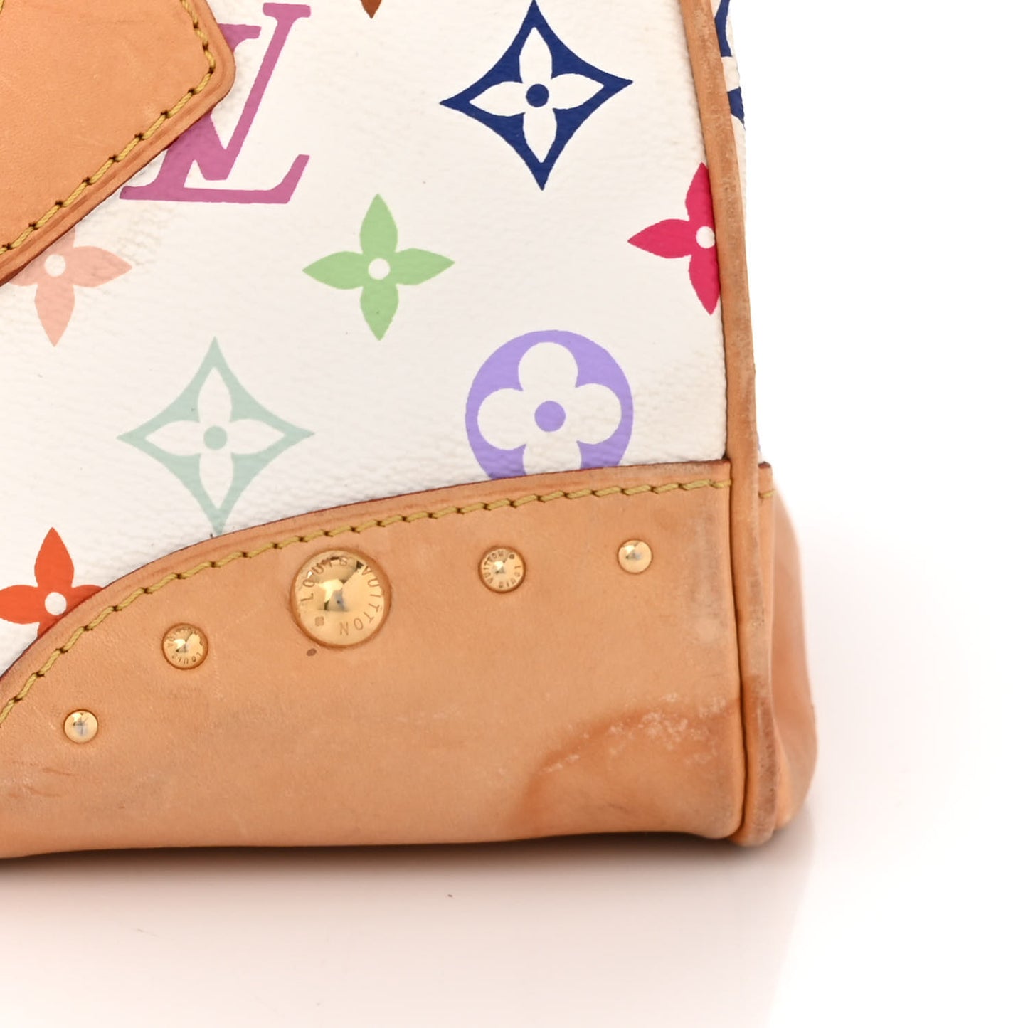 Monogram Multicolor Beverly GM White