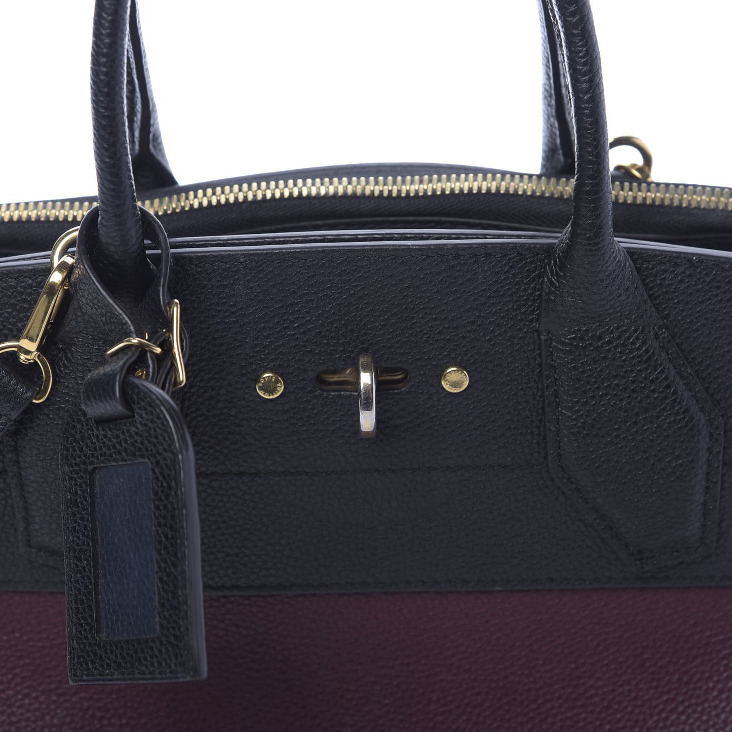 Calfskin City Steamer MM Burgundy Black