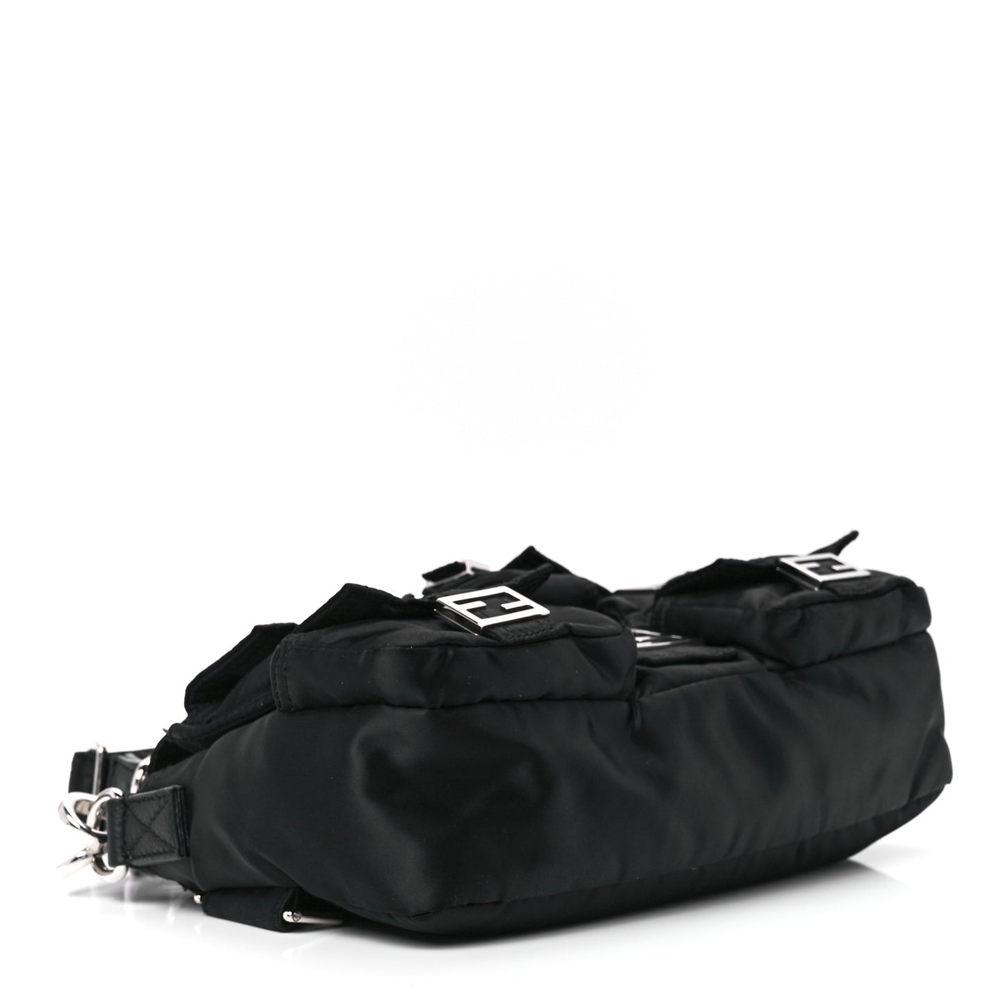 Econyl Cuoio Romano Multipocket Baguette Black