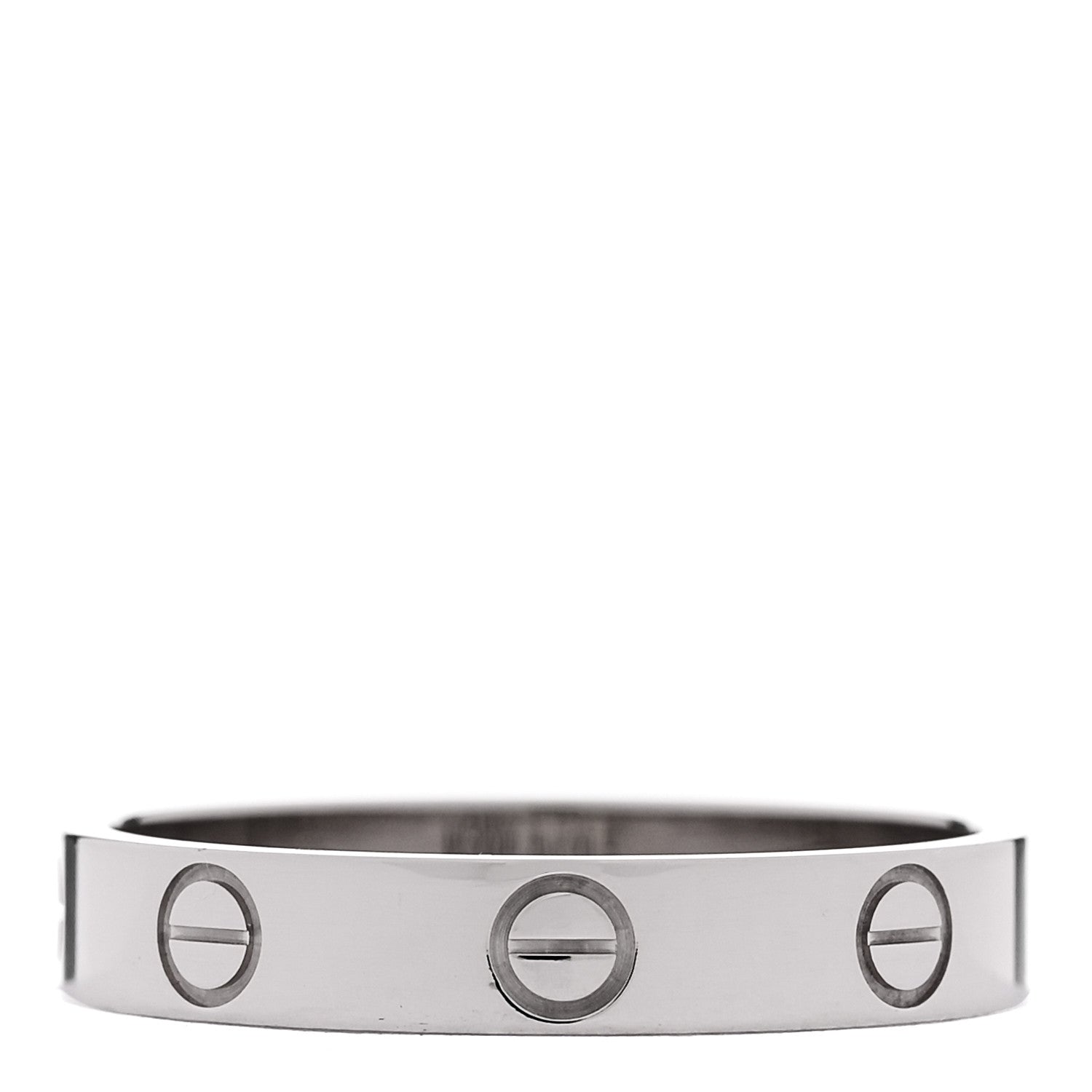 Cartier 18K White Gold 3.5mm LOVE Wedding Band Ring 57 8 3 of 5
