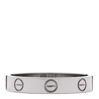 Cartier 18K White Gold 3.5mm LOVE Wedding Band Ring 57 8 3 of 5