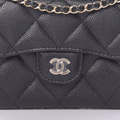 Chanel Caviar Quilted Flap Card Holder On Chain Black 9 of 12