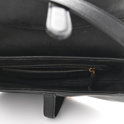 Christian Dior Grained Calfskin Saddle Bag Black 11 of 13
