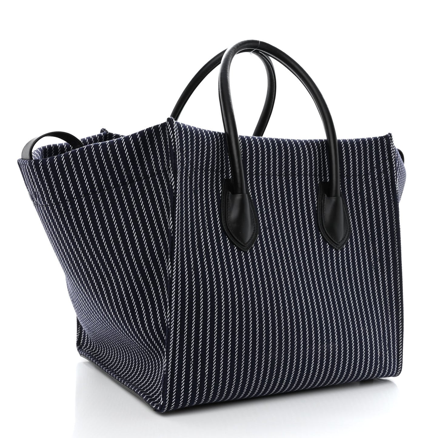 Cotton Canvas Striped Medium Phantom Luggage Navy White