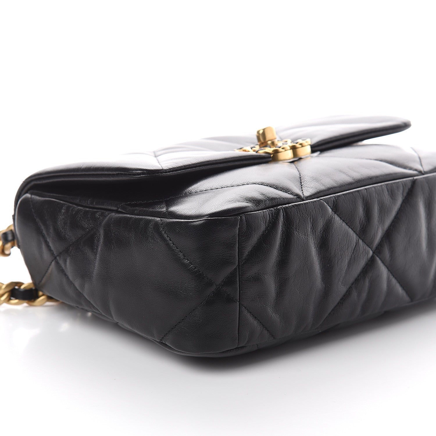 Chanel Goatskin Quilted Medium 19 Flap Black 8 of 9
