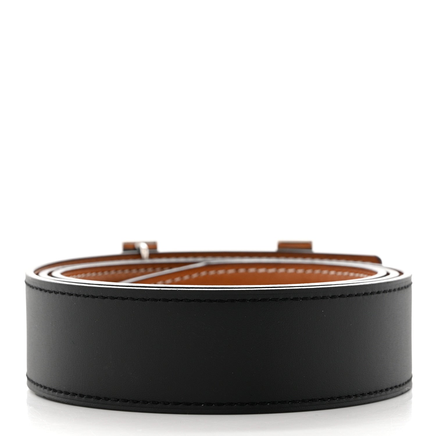 Hermes Box Swift 32mm Enamel Quizz H Belt 90 Black Gold 2 of 5