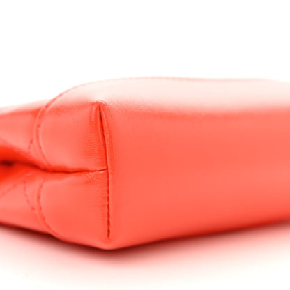 Chanel Shiny Lambskin Quilted Micro 31 Clutch With Chain Red 9 of 10