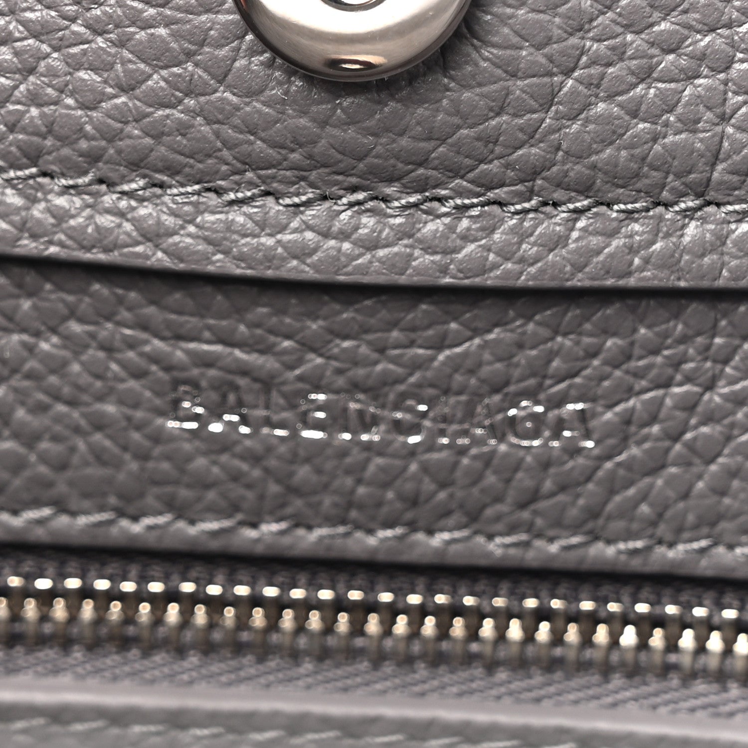 Balenciaga Grained Calfskin Mini 2.0 Everyday North South Shoulder Tote Bag Mink Grey 6 of 10