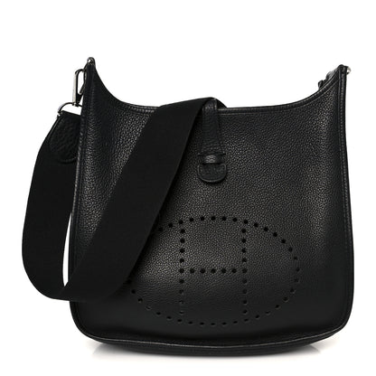 Hermes Taurillon Clemence Evelyne II PM Black 1 of 10