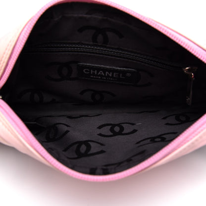 Chanel Calfskin Quilted Cambon Pochette Pink Black 5 of 11
