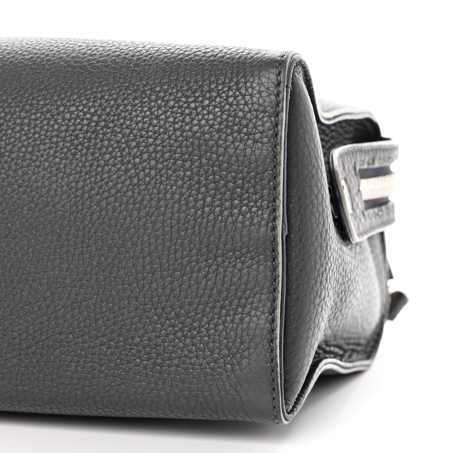 Fendi Cuoio Romano Selleria Lei Boston Tote Asfalto 10 of 11