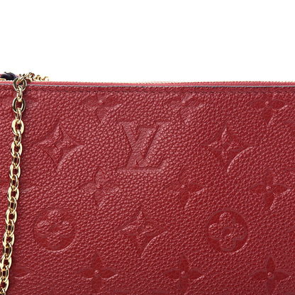 Louis Vuitton Empreinte Double Zip Pochette Cherry Berry 9 of 9