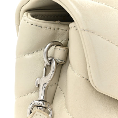 Saint Laurent Calfskin Y Quilted Monogram Toy Loulou Crossbody Bag Crema Soft 15 of 18